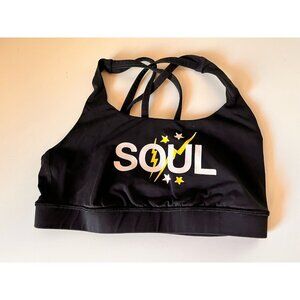 Lululemon Black Energy Bra Soulcycle Size 6